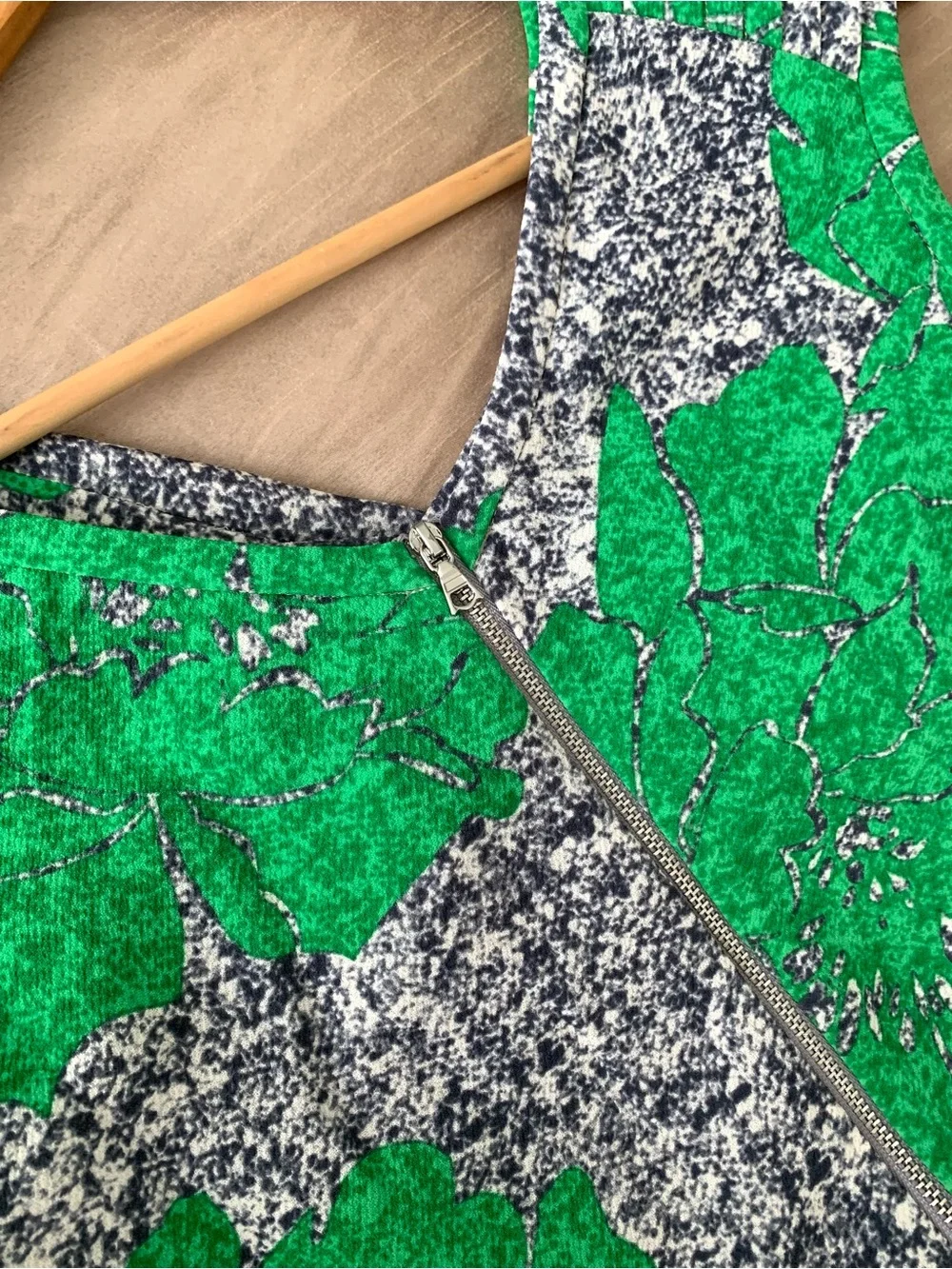 Yoana Baraschi Green Floral Midi Sheath Dress